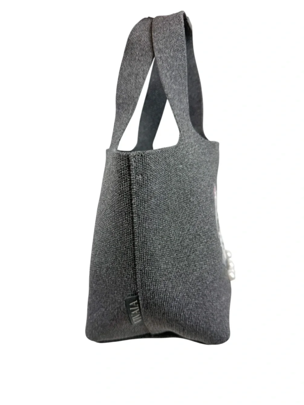 NEW Vivaia The Mini Tote Anita Rich Grey Silver British Cat Shoulder Bag